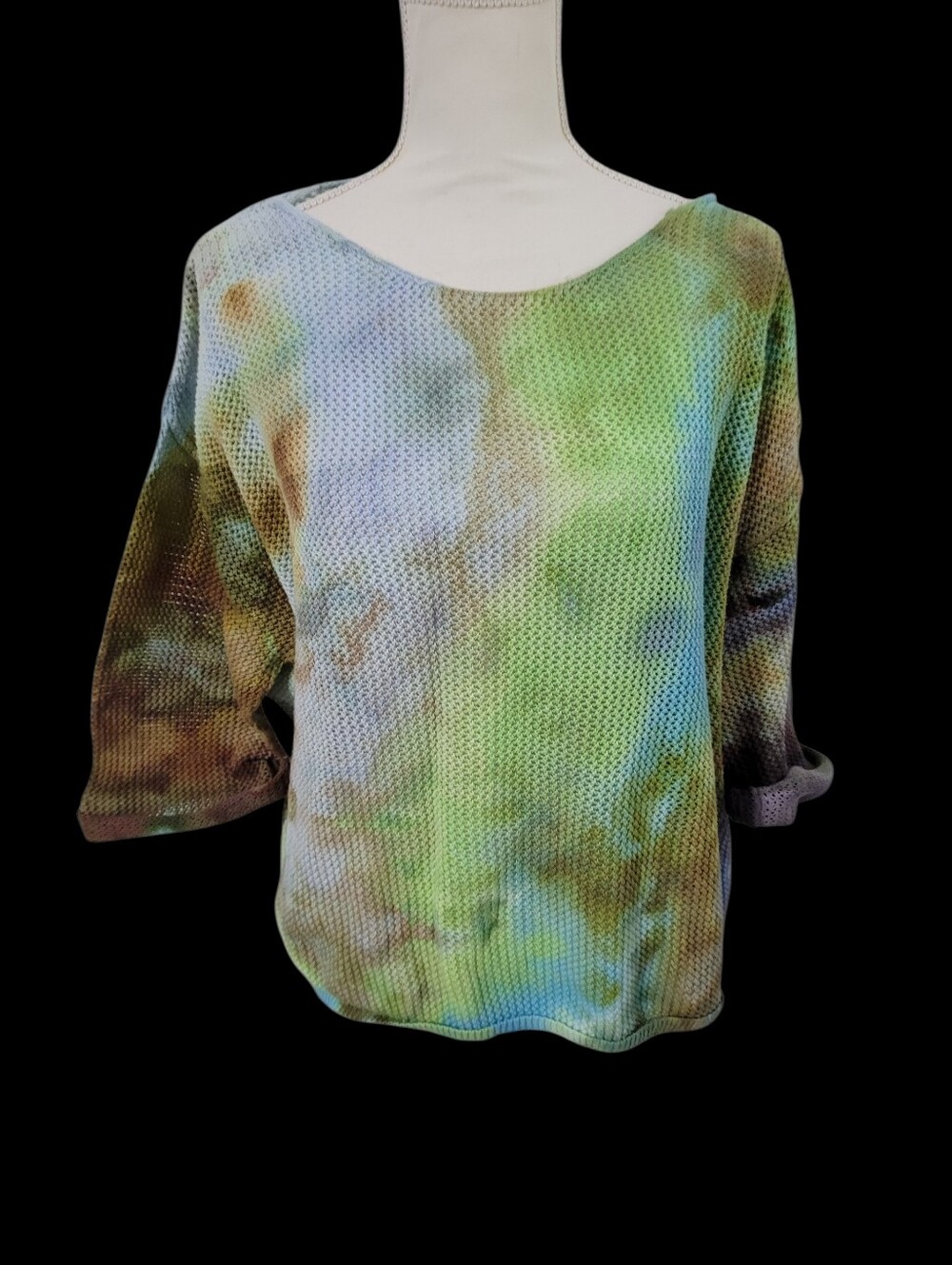 Earthy Boho Knit Sweater Half Sleeve Grunge Art Boho Unique Lane Bryant Upcycled